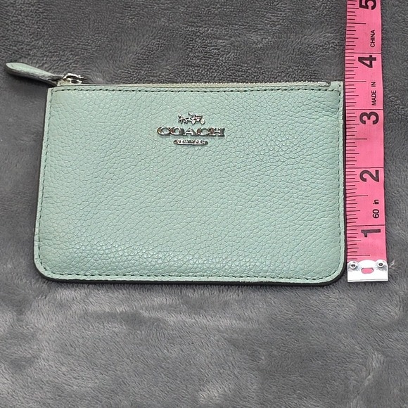 Vintage Coach Change Purse Teal small Zippered L1581 65566 - Picture 6 of 9